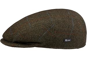LIPODO Czapka z nadrukiem w kratkę - czapka z podszewką z wełny - Made in Italy - Rozmiary 49-61 cm - Czapka męska z daszkiem - Czapka jesienno-zimowa