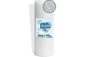 MARCPRINT Rollo Burbujas Embalaje 50 cm Ancho x 20 m Longitud - Papel Burbujas Embalaje Perfecto para Mudanza, Envíos - Transparente