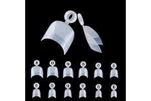 SIKEYDELS 600 Stücke Oval Kurz Künstliche Nägel, 12 Größen Acryl Halbe Abdeckung Gefälschte Nagelspitzen Künstliche Nägel, für Maniküre Frauen DIY Salon(nature)