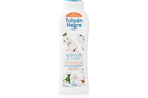 TULIPAN NEGRO Tulipán Negro - Gel de Baño Algodón & Talco, Gel de Ducha Hidratante y Suavizante con Extracto de Algodón, Evita la Humedad, 650 ml