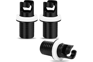 SENLINLIN Set 3 Adattatori Valvola per Gonfiaggio, Adattatore Pompa per Gommone, SUP, Kayak, Compatibile con Valvole Aria, Antiperdita & Robusto, Accessori Mare