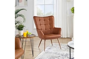 ‎YAHEETECH Yaheetech Freizeit Relaxsessel Kunstleder Ohrensessel Loungesessel Lehnstuhl Polstersessel fürs Wohnzimmer/Schlafzimmer/Arbeitszimmer/Gästezimmer