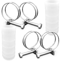 Lot De 4 Colliers De Serrage Acier Inox 304 + 2 Raccords Tuyau | Double Fil, Réglables