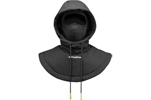 ROCKBROS Cagoules Polaire Homme Balaclava Chaud Coupe-Vent Cache-Cou à Capuchon sous Casque pour Vélo Moto Ski Trottinette