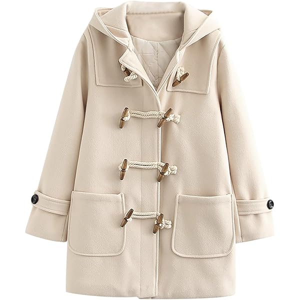 HIMI HIMIFASHION Japanese Style Duffle Coat Teens Mid-length Plaid