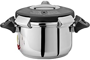 Artame ART38306 – Autocuiseur Vapeur, Appareil de Cuisson à Pression Ovni Tous Feux Dont Induction - INOX – 24cm, 6l
