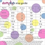 Weiches Leder Babyschuhe mit Wildledersohle Dotty Fish. Marineblau Mehrfarbig Punkte-Design Mädchen - 6