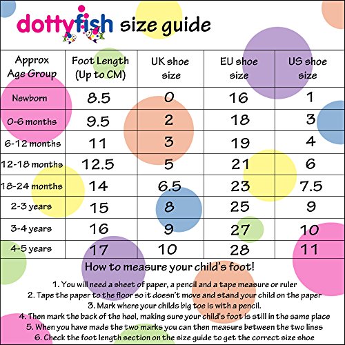 Dotty Fish weiche Lederschuhe für Babys und Kleinkinder – Erste Laufschuhe und Krabbelschuhe für Mädchen – Größen 16 – 28 (Neugeborene – 3-4 Jahre) - 7