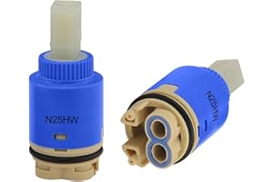 RXXR 25mm Tap Cartridge Certification Ceramic Faucet Replacement Cartridge Mix Tap Inner Cartridge for Single Lever Tap, Monobloc Bathroom or Kitchen Mixer Taps