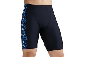 SEAUR Maillot de Bain Homme Jammer de Natation Homme Short de Bain Homme à Séchage Rapide Jammer de Bain de Compétition pour Homme