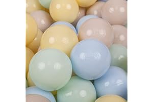 KiddyMoon Bolas Colores Pastel Color Only para Piscina Plástico Niños Infantil ∅ 7Cm Fabricado UE Sólo Color Pastel