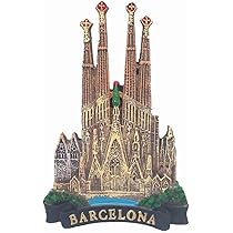 Magnete Frigo Sagrada Familia Barcelona - 7x8 Cm, Souvenir Turistico In