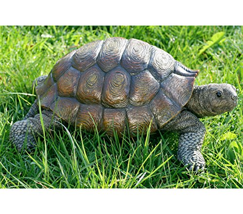Dehner Dekofigur Schildkröte Emma, ca. 34 x 14 x 25 cm, Kunstharz, bronzefarben - 2