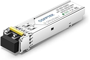 QSFPTEK Modulo SFP di Gigabit, 1000Base-ZX LC 1550nm, ricetrasmettitore SFP di singolo modo Mini-GBIC di 80km per Cisco GLC-ZX-SMD/SFP-GE-Z, Finisar, Ubiquiti