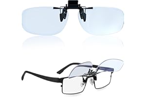 KLIM Protect OTG - Clip on Occhiali per Bloccare la Luce Blu + Alta Protezione per schermo + Lenti Clip-on da Gaming per PC Telefono TV + Anti UV Anti Luce Blue + NOVITÀ Version