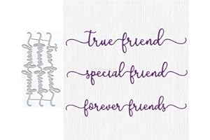 LZJSYKDQ True Friend Die Cuts for Card Making, Forever Friend Metal Cutting Dies for Paper Scrapbooking, DIY Stencils for Album Party Wedding Festivals Decoration