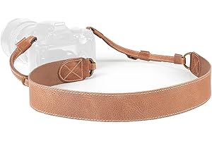 MegaGear SLR, DSLR Tracolla per Fotocamera da Spalla o da Collo Regolabile in Vera Pelle