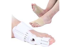 WYFCR Bunion Corrector, hallax valgus Toe Corrector, aide à restaurer l'alignement naturel, (2pc), soins des pieds (blanc), et une paire chaussettes d'alignement du pied, orthopédie