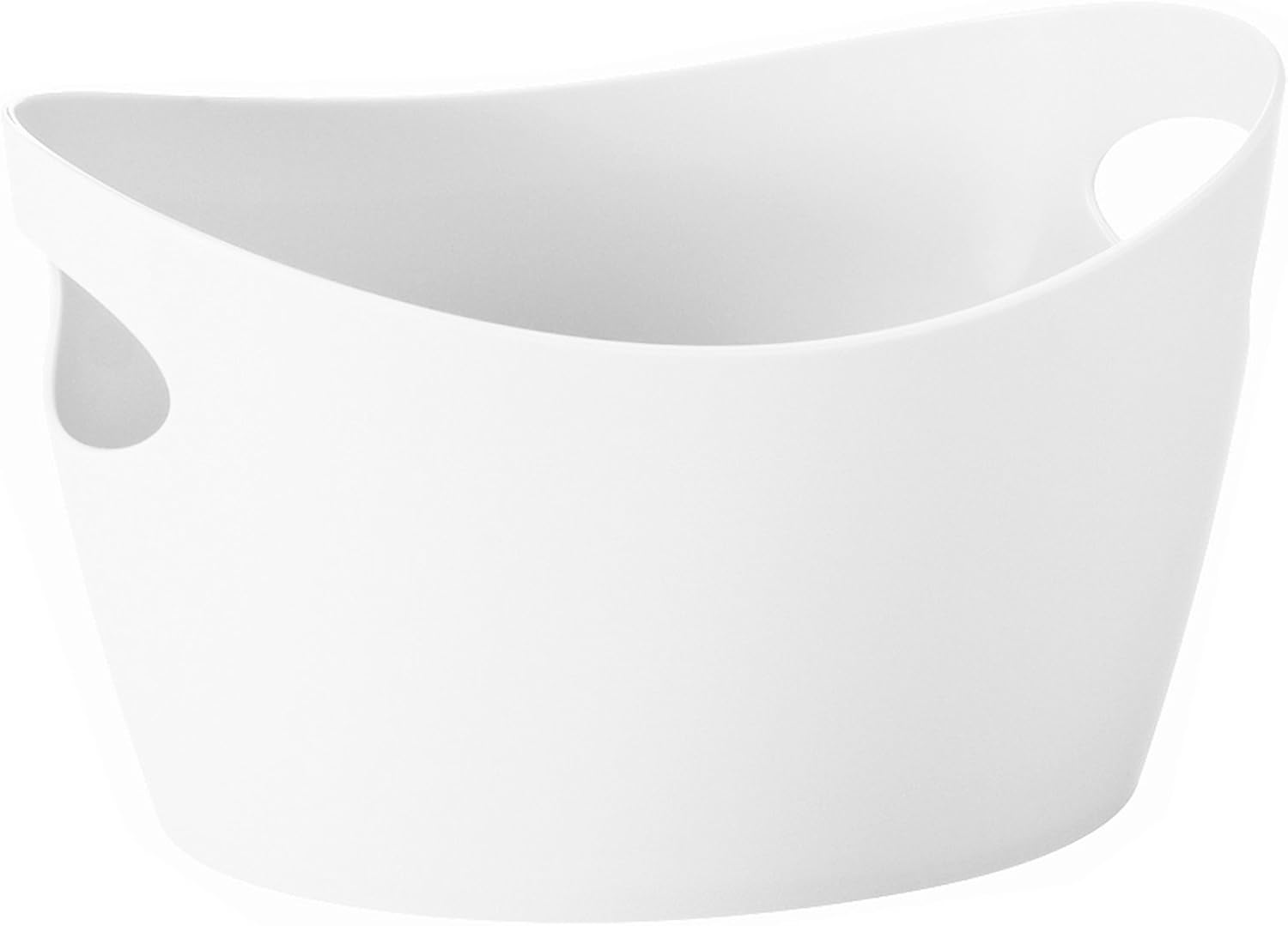 Koziol Cesta de lavandería Bottichelli XL, Organizador, bañera Extragrande, plástico, Solid White, 450 ml