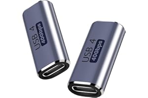 AIYEEN Łącznik USB C żeńsko-żeński (zestaw 2 sztuk), złącze USB4.0 typu C, transfer danych 40 Gb/s 100 W, szybkie ładowanie typu C OTG do telewizora, komputera, laptopa, tabletu, telefonu