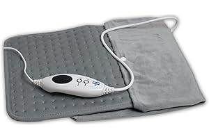 SANITEC SOLUTIONS Sanitec - Almohadilla Electrica | Manta Electrica Espalda y Cuello con Calor Terapéutico | Almohadilla Electrica Cervical | Potencia 100W con 6 Niveles de Temperatura | Almohadilla Electrica Lumbar