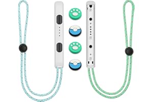Vicloon Correa de Muñeca para Switch Gamepad - 1 Par con 4 Mandos, Accesorios para Nintendo Switch Controller - Negro