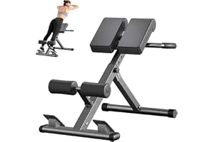 Hyperextension romersk stol vikbar ryggförlängning och magtränare | 8 justerbar romersk stol rygg hyperförlängningsbänk, glute, hamstring, magträning, träningsutrustning för hemmet, max. 150 kg