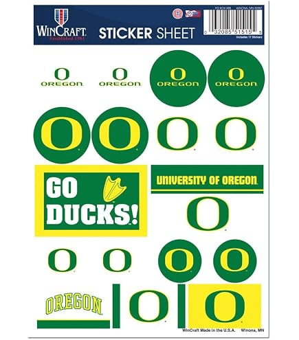 Vinyl Decals Fanmats Oregon Ducks Mini Decal Sticker Pack - 12