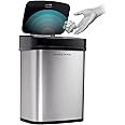 Ninestars DZT-12-5 Touchless Stylish Motion Sensor Dustbin with Lid|Automatic Stainless Steel Trash Can for Outdoor, Home, Office, Hotel, Bathroom, Kitchen| Fits 2AA Batteries | 12 Litres