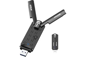 COTDLNK AXE5400 Adattatore USB 3.0 WiFi 6E Adattatore di rete USB per Desktop Gigabit Wireless Gratuito con Crittografia Tri-Band 2.4G/5G/6G WPA3 MU-MIMO OFDMA, Supporta solo Windows 11/10