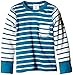 Polarn O. Pyret Baby-Boys Axelsson Striped Long Sleeve T-Shirt, Blue (Seaport), 6-9 Months