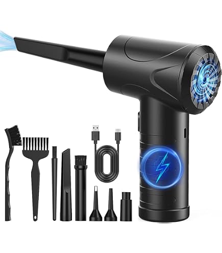 Air Blaster 2.0 – Ventola Elettrica Portatile 130.000 Giri/min, 3 Velocità Per Pulire Strumenti, Tastiere E Attrezzature