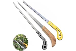 FAINCA 3 Pièces Portative Jardin Scie a Bois, Conception Ergonomique, Fort et Pointu Scie à Bois, Multifonctionnel Scie Elagage, Scie à Bois Manuelle, pour Jardinage et Coupe du Bois