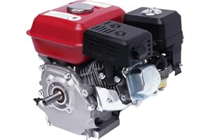 BATHRENA 4KW Benzinmotor 7,5 PS Leichtstartmotor Standmotor 4-Takt Kartmotor 208CC Benzin Motor|Booten, Go-Karts oder Wasserpumpen- für das Haus und für Wohnmobile (A-Schwarz)