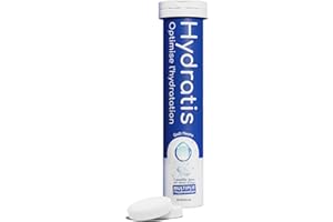 HYDRATIS - Pastilles Hydratation Electrolytes - Neutre - Améliore l'Hydratation et Favorise l'Énergie - Formule Isotonique - Sport, Récupération, Bien-être - 1 tube (20 Pastilles)