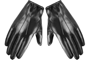 TBCZVX Leather Men's Gloves - Waterproof, Warm & Comfortable Driving Gloves for Outdoor Use