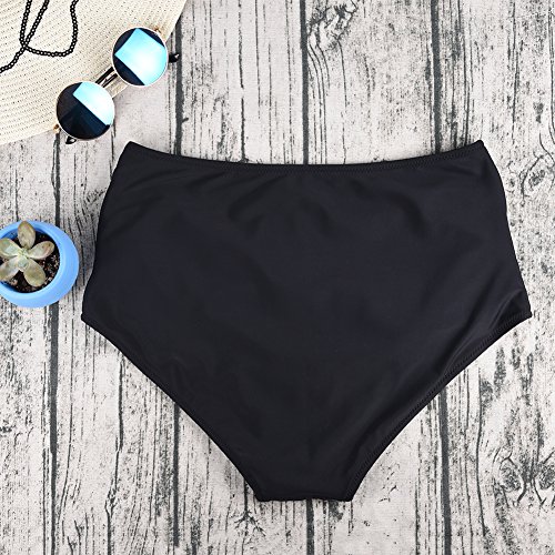 iBaste Damen falten mit hoher Taille Schwimmen Bikinihose - 6