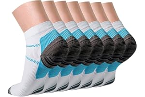 Gcbiger Calcetines de compresión para hombres y mujeres (7 pares) Calcetines de fascitis plantar para aliviar el dolor