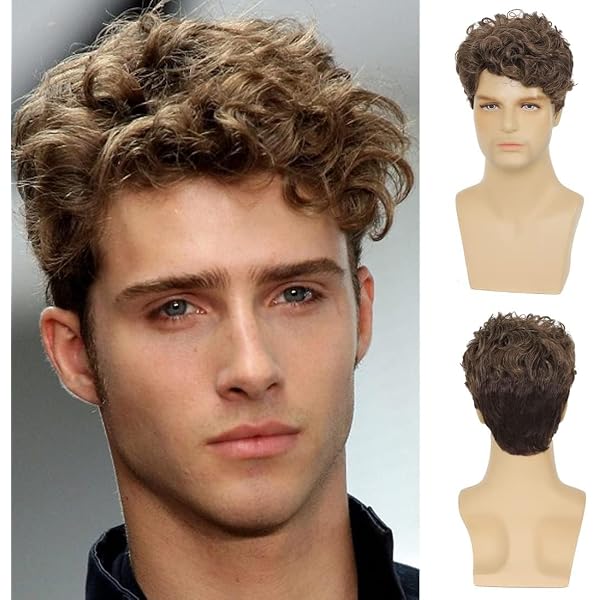 Perruque Afro Bouclée Années 70 Pour Homme - 40cm, Blonde, Synthétique