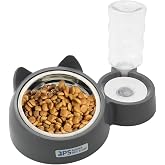 BPS Automatic Feeder and Drinker for Cats and Dogs Anti-Splash Water Dispenser Automatic Feeder for Pets Size M/L (M) BPS-572