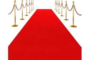 SK Studio Tapis de couloir antidérapant, rouge 1 x 10 m