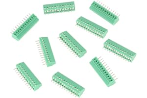 TYENAZA Connecteur de bornier de PCB, Bornier Pas 2,54 Connecteur de Bornier, Dominos électriques,10 pièces ensemble 12 broches 2,54 mm vert connecteur de bornier de PCB à vis universel vert