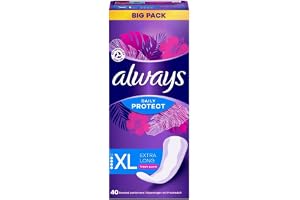 Always Daily Protect extra långa trosskydd 40 stycken, med fräsch doft, komfort med absorberande kärna