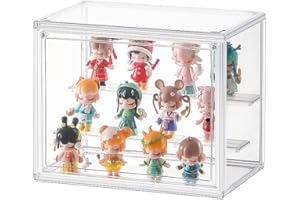 lomonmen Vetrinetta Espositiva,Vetrina Espositiva per Collezionismo,Teca Plexiglass con Porta Per Collezionismo,Figurine,Rocce,Bicchierini e Borse a Mano da Donna (Bianco, 27*18*21)