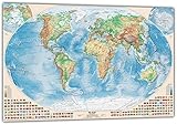 Größe der Karte: 220 x 144 cm, Maßstab 1 : 18 500 000 (Diese Karte ist wirklich sehr groß, bitte messen Sie vor der Bestellung nach!)