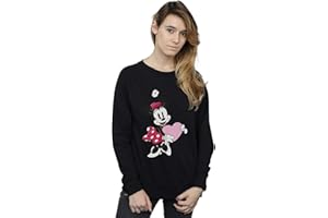 ABSOLUTE CULT Disney Women's Minnie Mouse Love Heart Sweatshirt