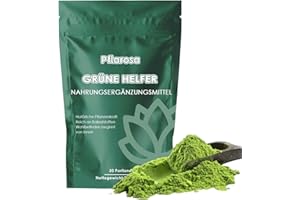PFLAROSA Grüne Helfer,Grüne Helfer Entgiftungspulver - 200 g Nahrungsergänzung aus pflanzlichen Inhaltsstoffen - Unterstützt Verdauung & Vitalität - Vegan & ohne Aromazusätze