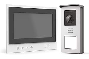 Bezprzewodowy wideodomofon, prosta i bezprzewodowa instalacja, zasięg 350m* między platyną a ekranem, jakość wideo HD, pamięć wewnętrzna: karta SD - Thomson Air - 512286