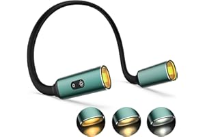HUNYYN Luce da Lettura, USB Ricaricabile Luce per Lettura Libri a Letto, Collo Lampada da Lettura per Libro,E-Reader, Studio,Letto,Viaggi,Lavoro a Maglia