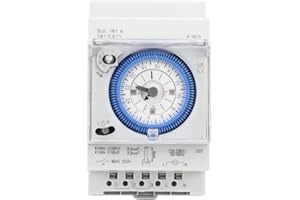 MXTECH Interrupteurs horaires numériques hebdomadaires 250VAC, Relais de Commutation de Temps de Micro-Ordinateur 16A mécanique 24 Heures, pour équipement électrique Domestique pour lumières